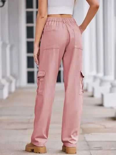 'Lucia' Baggy Wide Leg Cargo Pants - Celes Fashion
